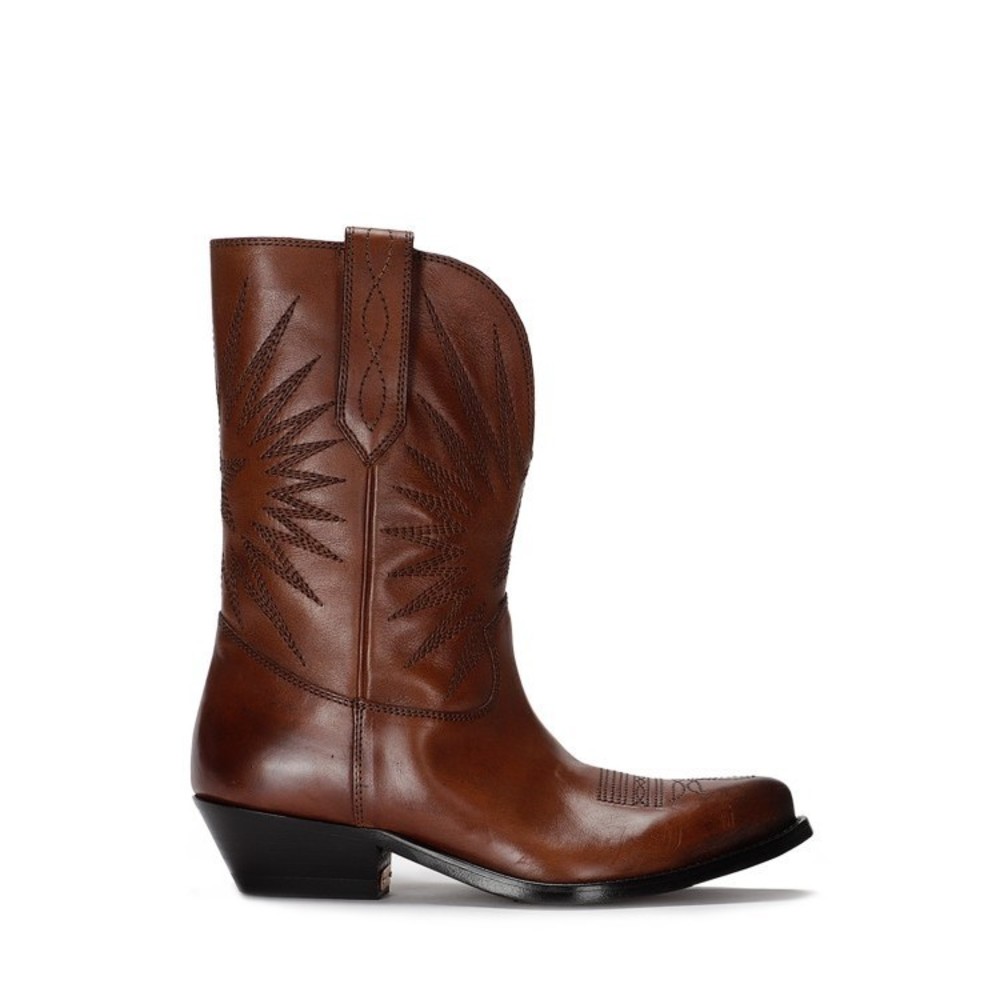 Golden Goose Wish Star Low Boots With Embroideries Leather Upper - NWT
